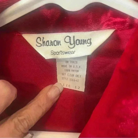 Vintage Sharon Young Velvet Set Beautiful Red - Picture 7 of 10